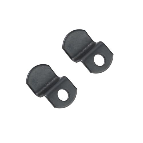 Image of 40pcs 1 /4 inch Depth Flat Offset Canvas Clips Black Metal Photo Frame Clips with Screws Z Shape Mirror Clamps Heavy Duty Offset Mirror Clips for Picture Framing