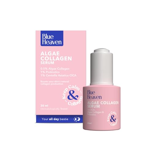 Image of Blue Heaven 0.5% Algae Collagen Anti Aging Serum for Women | 1% Probiotics | Boosts Natural Collagen | Prevents Aging | Strengthen Skin Barrier Face Serum for Men and Women | 20ml