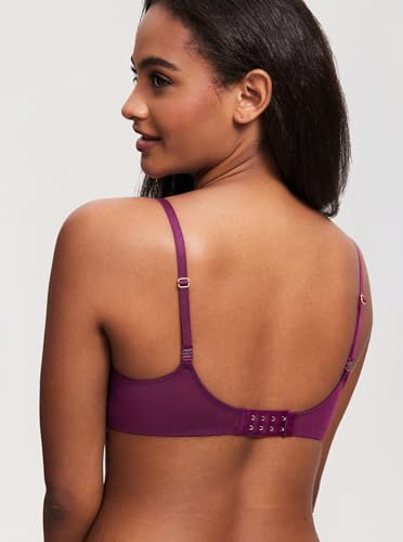 Image of DOBREVA Women's Balconette Sexy Unlined Bra Lace Push Up Plus Size Bras See Through Underwire