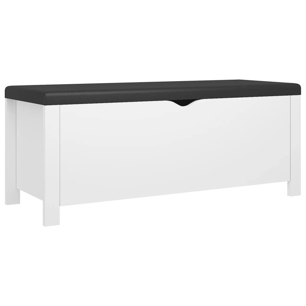 Genérico Caja de Almacenamiento cojín contrachapada Blanco 105x40x45 cm,Mobiliario,Armarios y Almacenamiento,Baúles de almacenamiento-326768
