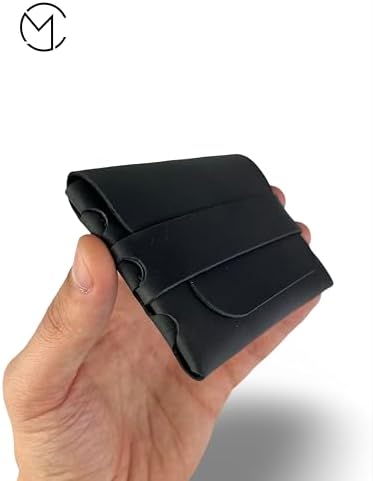 Hakiki Deri Geçmeli Yatay Cüzdan, Gerçek Deri Kartlık, Erkek & Kadın Minimalist Kartvizitlik, Şık Cüzdan, Hediyelik Ürün (Siyah) - Görsel 6