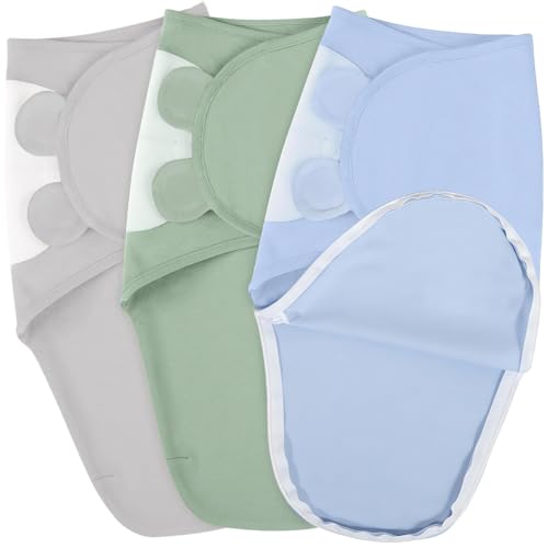 Image of 3-Pack Organic Baby Swaddle Sleep Sacks,Nursery Swaddling Blankets,Swaddles for Newborns Infant 0-3 Months