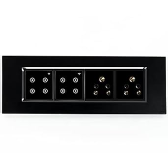 L&G 8 Modular Smart Switch Board | 6 Smart Switch Control, 2 Socket | WiFi Smart Switch, Smart Touch Switch Panel | Built in Germany Made in India (Compatible with Alexa, OK Google & SIRI Shortcut) (Size: 8M Horizontal- 262 x 90 x 45 mm)