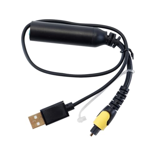 Hoite Cable de conversión de audio de fibra óptica digital a conector hembra de 3,5 mm con alimentación USB para decodificadores de TV, equipos de audio, auriculares y altavoces.