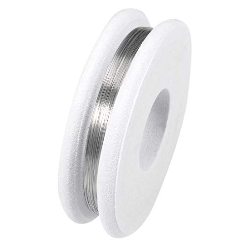 sourcing map Resistencia de calefacción de 0,1 mm, 38 AWG, cables de resistencia de nicromo para elementos de calefacción, 33 pies