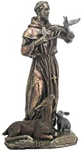 WU Saint Francis of Assisi Statue Sculpture (Cold Cast Bronze)