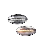 AJHLJ® 2Pcs LED Side Marker Light Turn Signal Lamp Compatible with Suzuki Grand Vitara Vtarai Jimny Swift SX4 S-Cross APV Arena XL7 Alto Fiat Sedici Fender Light (Crystal)
