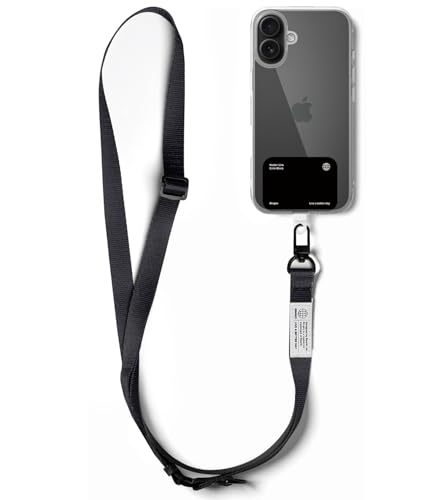 Image of Ringke Holder Link Snap Hook Lanyard [Crossbody Strap + Tether Tab] Adjustable Anti-Theft Shoulder Neck Strap with Durable Nylon Weave Patch for Universal Phone Cases - Maple Brown