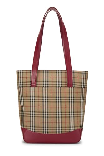 Pre-Loved Red Haymarket Canvas Pocket Shoulder Bag, Red4