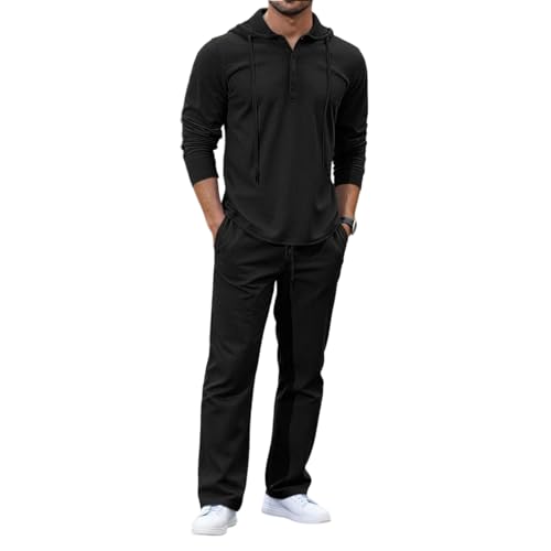 Survêtement Y2K homme coton polo à capuche pantalon jogging sport fitness