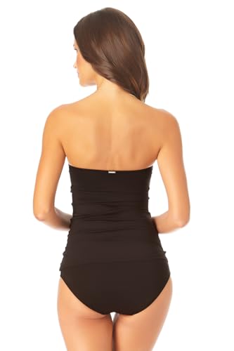 Anne Cole Damen Solides Bandeau-Tankini-badeoberteil mit Gedrehter Vorderseite Tankinioberteil, weiß, X-Large