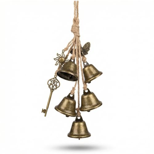 OKKRMGZ Witch Bells for Door Knob Hanging Protection Bell Supplies Handmade Brass Witch Bells for Home Blessing Magic Wreath Charm and Decorative Hanging Door Accessories