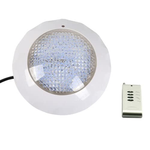 Illuminazione a LED per piscina, subacquea, 45 W, RGB, luce subacquea, spa, piscina, parete in acciaio, per acquario, vasca da bagno, IP68, impermeabile, cavo da 1,5 m, con telecomando AC12 V