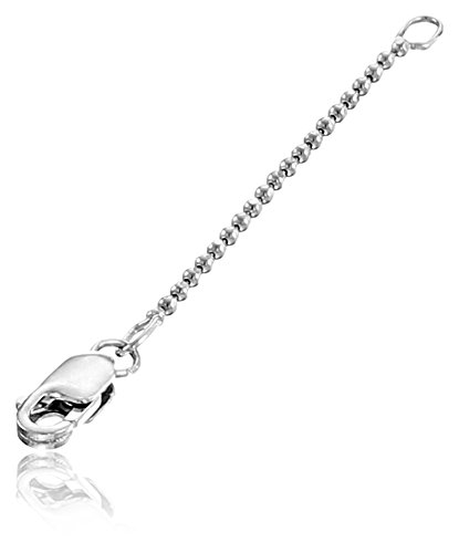 Alex Woo Sterling Silver Mini 1.2mm Chain Pendant Enhancer, 2"