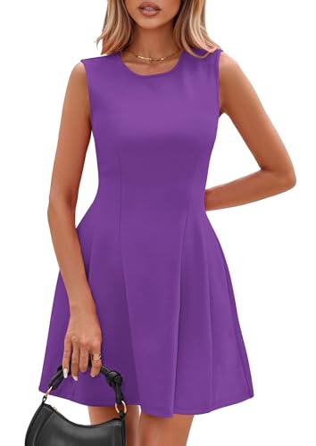 Image of PRETTYGARDEN Summer Dresses for Women 2026 Elegant Classy Spring A Line Business Casual Work Graduation Cocktail Short Dress