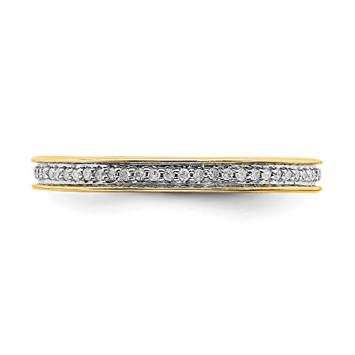 Stackable Expressions 2.25Mm Gold Plated Sterling Silver Diamond Eternity Ring - Size 9 #TOP3