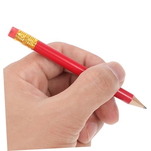 72 lápices rojo HB con borrador para escribir y dibujar miniatura 3