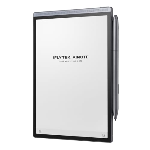 iflytek AINOTE Air 2 de 8,2' Tableta de Tinta electrónica Toma de Notas y Papel Digital con lápiz óptico, grabación con IA, transcripción multilingüe, Lectura y gestión de tareas – Gris