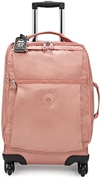 Kipling Women’s Darcey Small 22-Inch Softside Carry-On Rolling Luggage, Nylon, 360 Degree Spinning Wheels, DT Warm Rose
