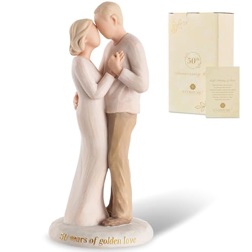 Storieme 50th Anniversary Wedding Gifts: 8.07” 50 Year Golden Anniversary