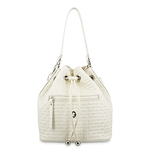 EL POTRO Bolso bandoelra Grande, Mujer, Ivory