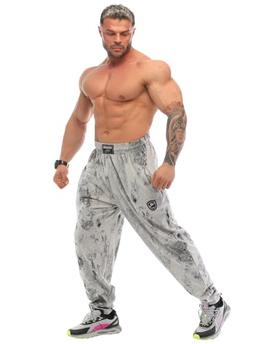 Men's Loose fit Sweatpants with Pockets, Baggy Design 100% Cotton, Thin, Muscle Pants4