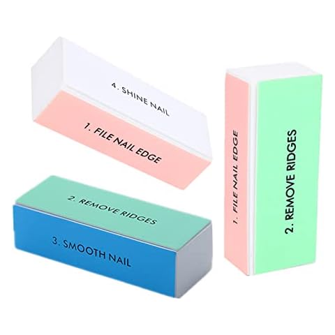 3PCS Nail Buffer Blocks,4-Sided Grit Professional Nail Files Manicure Treatment Sanding File for Shiny Glossy Surface Natural Nails Acrylic Nail Home Salons Use Cover