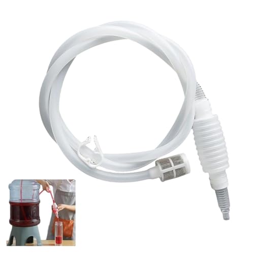 SIXHAOBU Tubo de sifón de Silicona Brew, Sifón para Cerveza y Vino, Filtro de Sifón de Mano, Manguera de llenado de 2 m para elaboración de Cervezas caseras, Cervezas de Vino