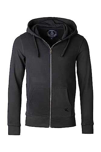 Image of Rydale Mens Full Zip Hoody Pheasant Embroidery Hooded Zipped Jacket Jumper Hoodies (as8, alpha, x_l, regular, regular, Black)