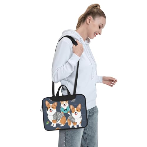 Maletín para portátil 15.6 pulgadas con diseño perro Corgi miniatura 3