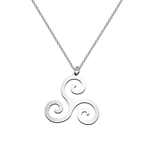 Lista de Cenisero del mes. 43 CENWA - Colgante de triskelion con símbolo celta de acero inoxidable con triple espiral, emblema de amuleto talismán