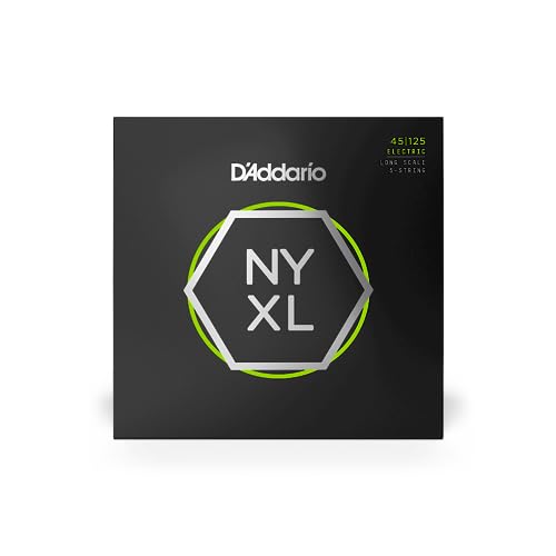 Image of D'Addario NYXL45125 Nickel Wound Bass Guitar Strings, 5-String Lt Top /Medium Bottom, 45-125, Long Scale