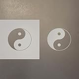 Ying Yang Reusable Mylar Stencil - Art Craft Supplies 4 Inch