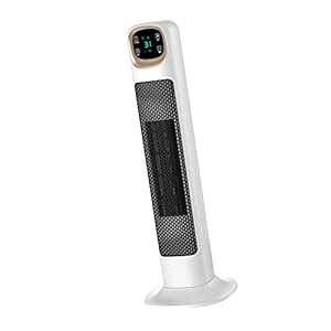 Milageto Tower Space Heater PTC Verwarming Groothoek Schommels 2000W Oververhitting Bescherming met Handvat Ventilatorverwarming voor Badkamer Camping Thuis – 12H timer