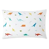 Wildkin 100% Cotton Pillowcase for Kids – Soft, Lightweight & Breathable Standard Size Pillow Cover - Jurassic Dinosaurs