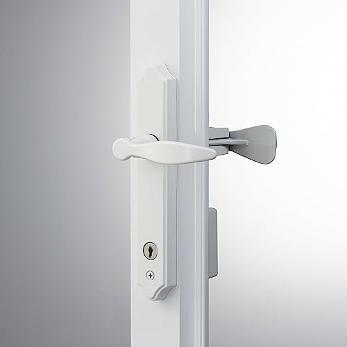Ideal Security 1216 Surface Mount Storm Door Handle with Lock and Key for 1 – 1 ½ inches Thick Doors (White, 4-Posts) by Ideal Security - Image 4