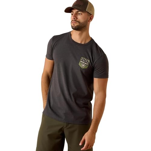 ARIAT Mens Stripe Patriotic Badge T-Shirt