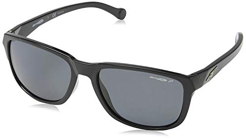 Arnette Straight Cut 4214-41/81 Sunglasses, Black/Grey Frame 58mm w/Polarized Grey Lens
