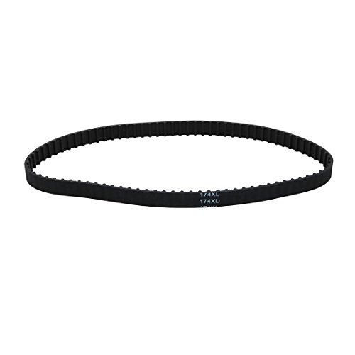 Aexit 174XL 87 Electrical equipment Teeth 10mm Width 5.08mm Pitch Stepper Motor Rubber Timing Belt Black