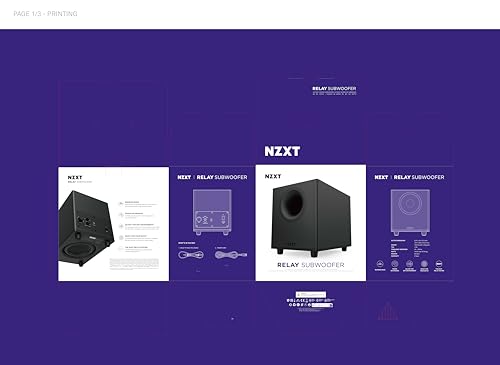 NZXT مضخم صوت للالعاب من ريلاي للكمبيوتر - AP-SUB80-UK - صوت جهوري عميق وقوي - تصميم صغير - 140 واط - محرك 6.5 انش - تحكم في التقاطع والطور - هيكل عالي الجودة - اسود