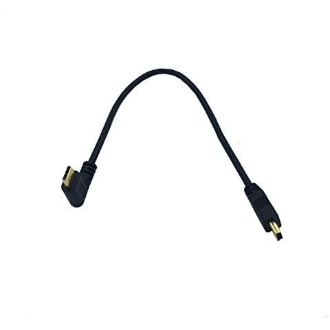 LARRITS 25cm USB 3.1 Type C To Mini USB Cable With 90 Degree Angle, Connect computer with a Type-C USB port (MacBook, Chromebook Pixel etc.) to a Mini USB 2.0 enabled device Cover