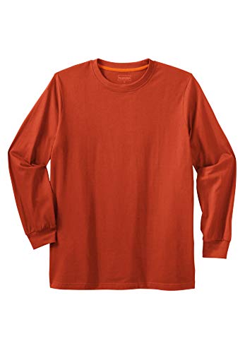 Boulder Creek by Kingsize Men's Big & Tall Heavyweight Long-Sleeve No Pocket Crewneck Tee