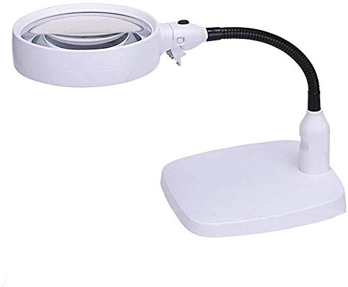 ZKDY Luz diurna brillante iluminada – lupa de utilidad, altura para escritorio, mesa, tarea, manualidades, joyería, costura, banco de trabajo