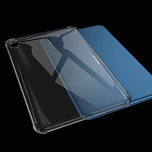 ACGOXO Siliconen hoes voor Nokia T20 10,4 inch doorzichtige rughoes, siliconen beschermhoes, transparante matte… - Afbeelding 4