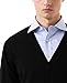 QUALFORT Men's Black Cardigan V-Neck Casual Button Up 100% Cotton Sweaters with Pockets Black Medium