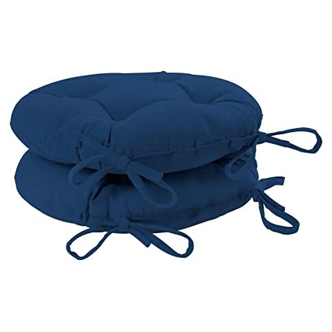 Harbour Housewares Navy Blue Round Seat Pads Cover