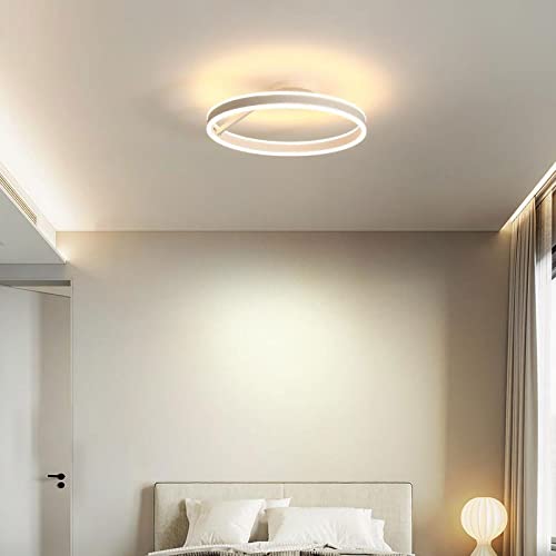 Plafonnier à anneau moderne LED 50W dimmable blanc pour salon - 3
