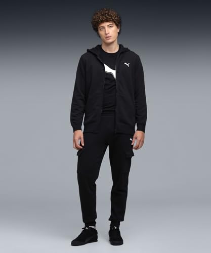 Image of Puma Men Full Sleeve Polycotton Full Zip with Pocket Solid Men's Hoodie