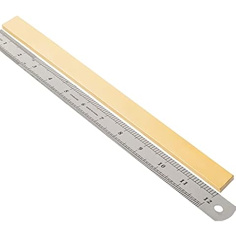 C360 Brass Flat Bar Stock 1/8"x 1"x 12" Knife Making Brass Bar Stock Cover