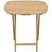 eHemco Oversized Hardwood Folding TV Tray Tables for Eating, 25.5 Inches, Natural, Set of 2